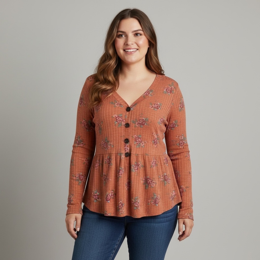 Como Vintage Floral Button-Down Shirt